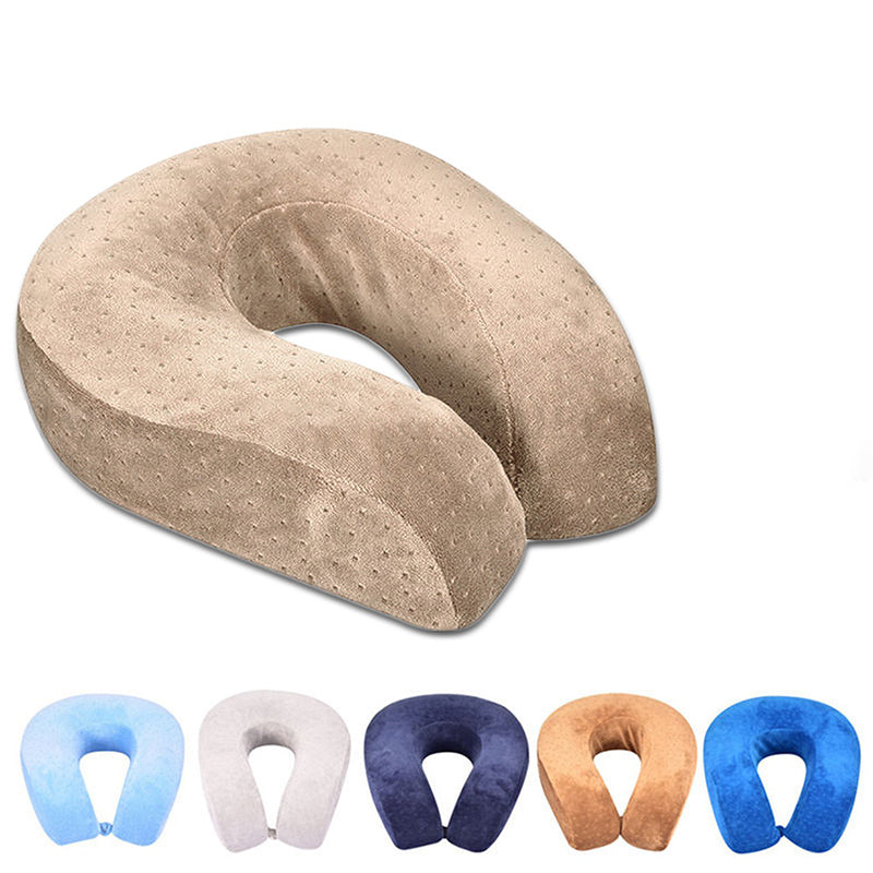 2x Travel Neck Pillow Memory Airplane U Shaped Cushion Support Plane Washable