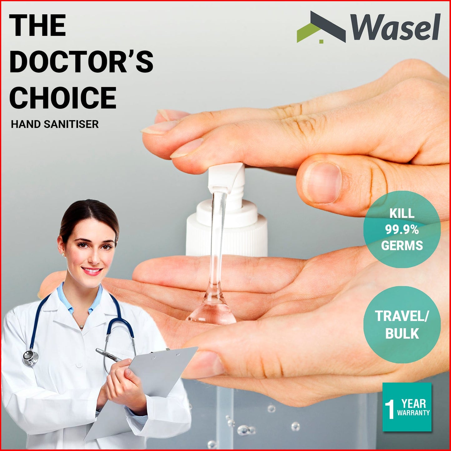 Wasel Hand Sanitiser 6 12x Travel Dispenser Bulk Mini 1 Litre Wash Liquid Bottle