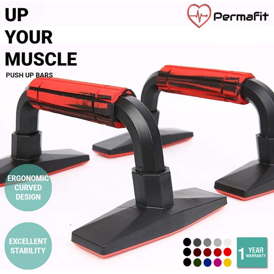 Permafit Push Up Bars Strength Training Stand Support Handle Exercise Non Slip