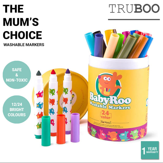 Truboo Washable Markers Watercolour Drawing Pens Set Children Kids 12 24pcs