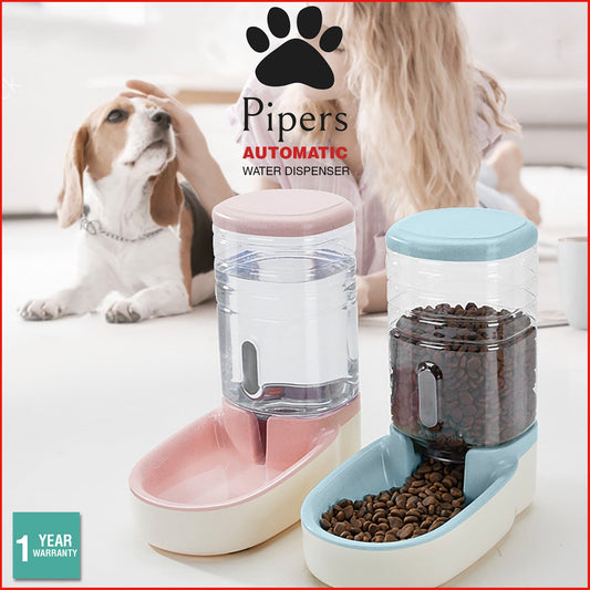 3.8L Pipers Pet Water Food Dispenser Automatic Feeder Bottle Dog Cat Drinking