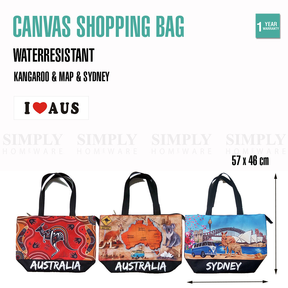 Shopping Bag Handbag Tote Canvas Shoulder Bag Women Large Capacity Australian AU - Simply Homeware