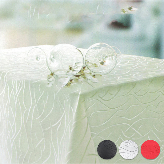 Premium Tablecloth Rectangle Table Cloth White Red Black Silver Large Linen 8 10