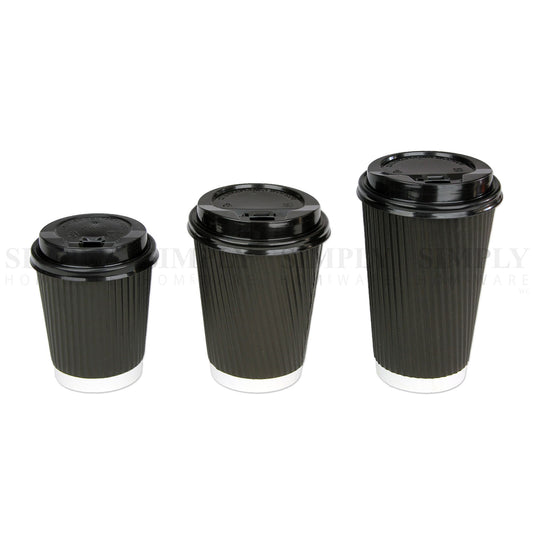 Disposable Coffee Cups 8oz 12oz 16oz Takeaway Paper Triple Wall Take Away Bulk