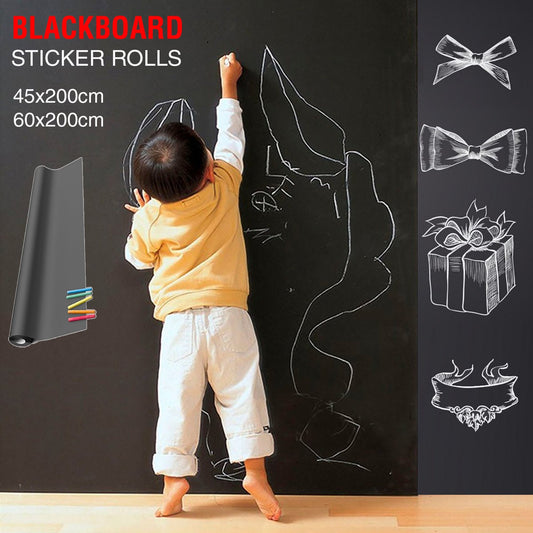 Blackboard Wall Sticker Decal Chalkboard Vinyl Adhesive Labels Removable Chalk