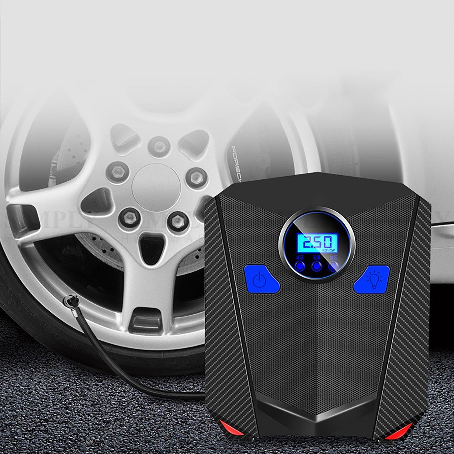 Kartech Tyre Pressure Inflator Car Tire Air Compressor Auto Pump Digital Gauge