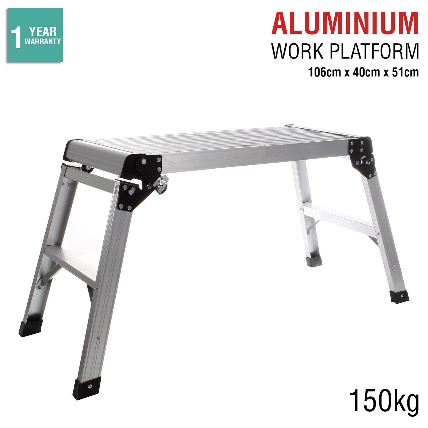 Ladder Work Platform Aluminium Bench Folding Elevated Step Metal Painting Car