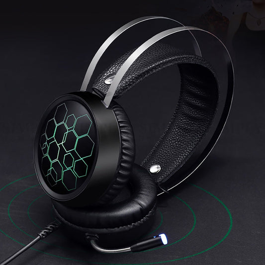 Kartech Gaming Headset Wired Game LED Light Headphones Microphone Noise Cancel