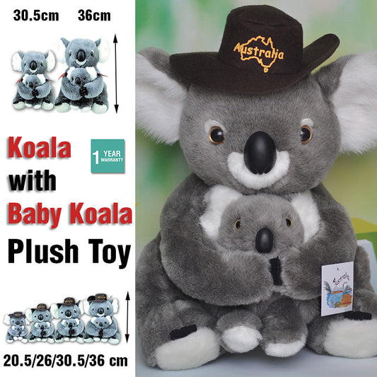 Koala With Baby Plush Stuffed Soft Toy Kids Gift Souvenir Australian Huggable AU