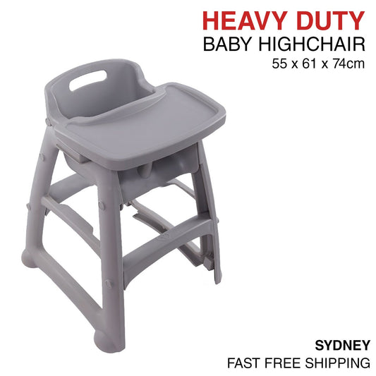 Baby High Chair Feeding Toddler Child Highchair Stackable Restaurant Childcare