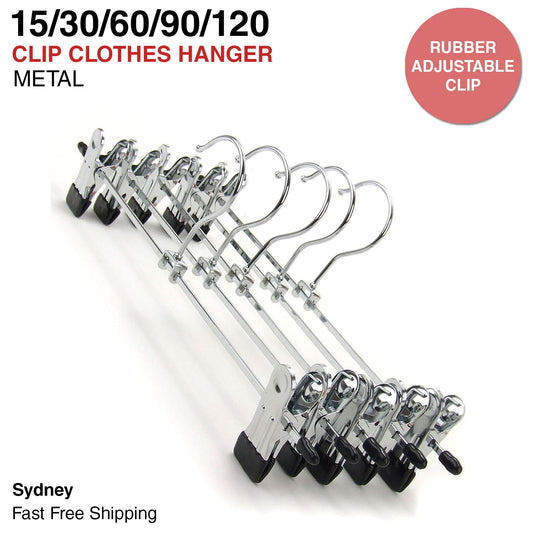 Metal Clip Hangers Trouser Skirt Coat Pants Bulk Clothes Clothing Coathangers