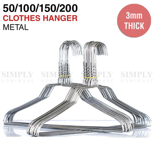 Metal Coat Hangers Bulk Clothes Silver Clothing Coathangers Garment Shirt Suit