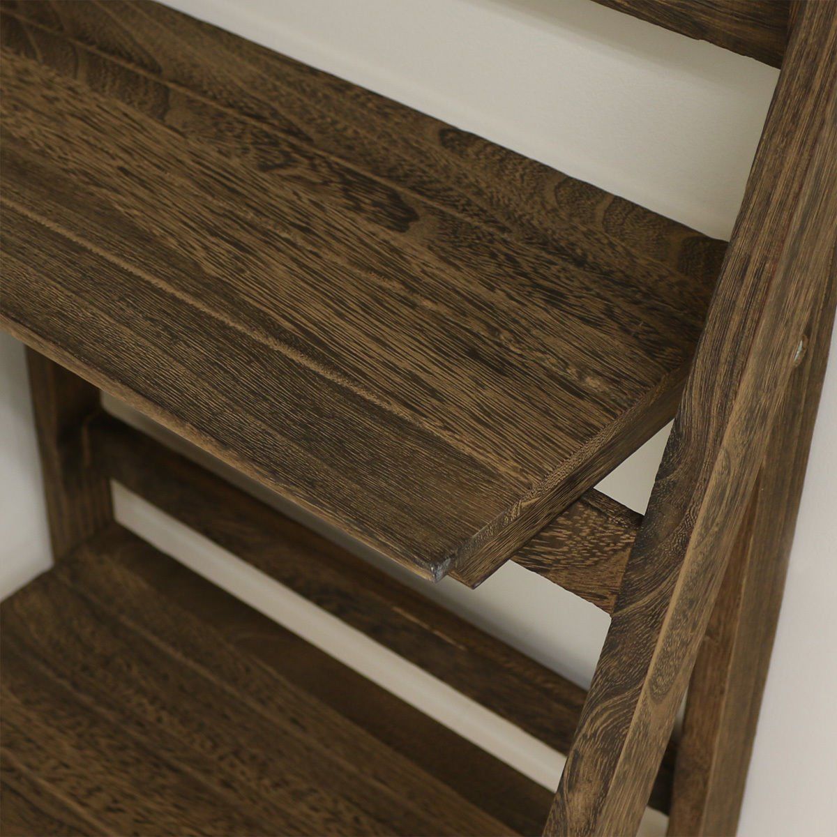 Wooden Ladder Shelf 3 Tier Plant Flower Storage Shelves Multi CD Book Folding