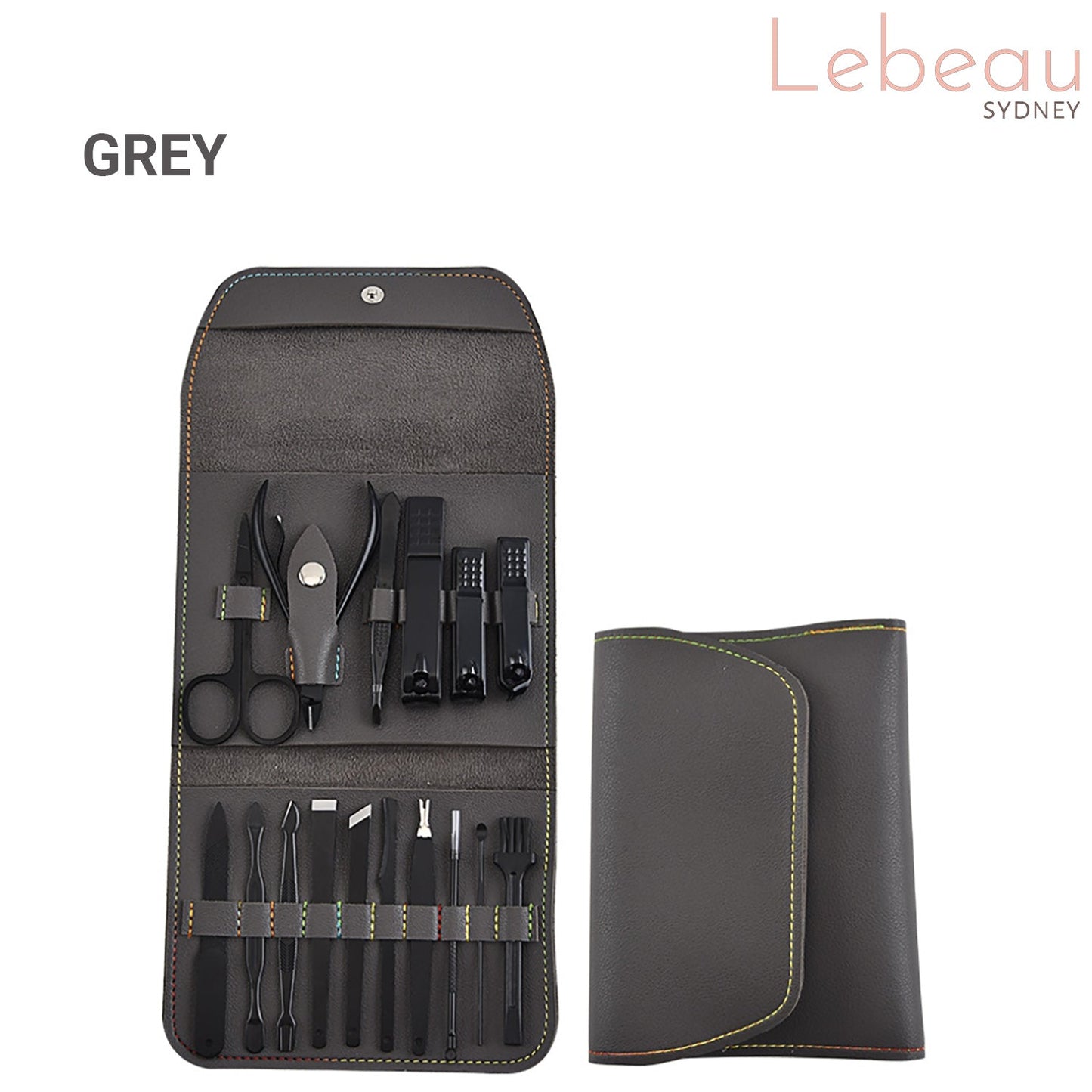 Lebeau 16Pcs Manicure Pedicure Set Nail Trimming Kit Clipper Finger Care Tool