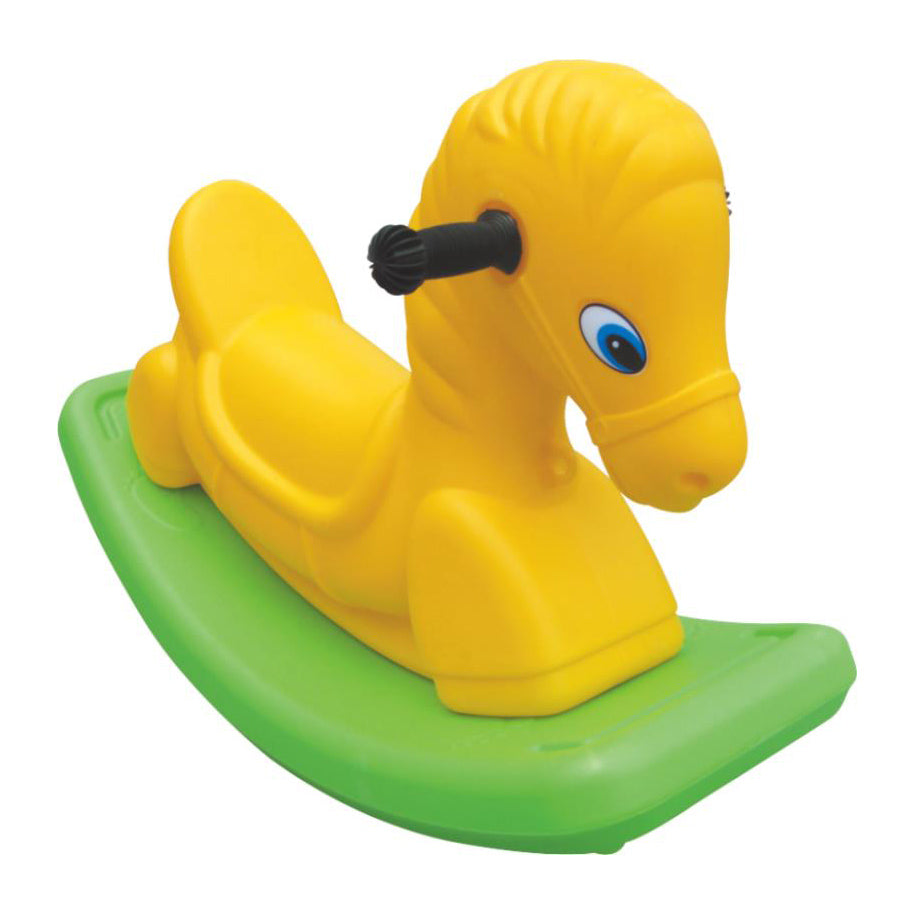 Kids Rocking Horse Ride On Toy Pony Cute Colourful Fun Toddler Baby Plastic Blue