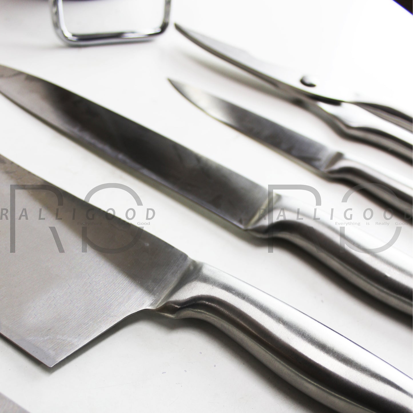 Knife Holder Stand Metal Wood Block Separator Set Scissors Chef Bread Kitchen