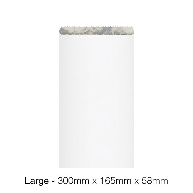 250x Foil Lined Paper Bags Long Kebab Large Chicken Metal Heat Bulk Take Away