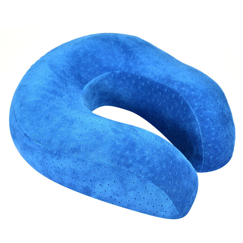 2x Travel Neck Pillow Memory Airplane U Shaped Cushion Support Plane Washable
