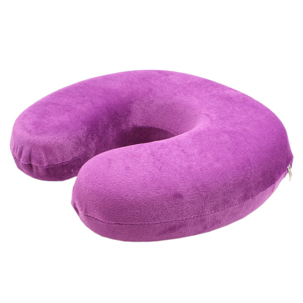 2x Travel Neck Pillow Memory Plane Cushion Airplane Support U Shaped Washable