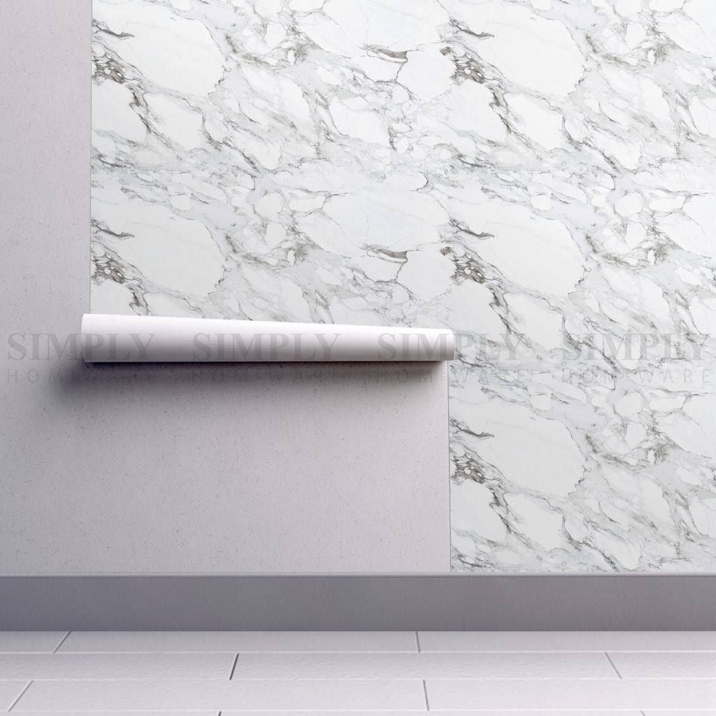 Wall Paper Rolls Marble Wood Brick Adhesive Home Wallpaper Decal Brown Stone - Simply Homeware