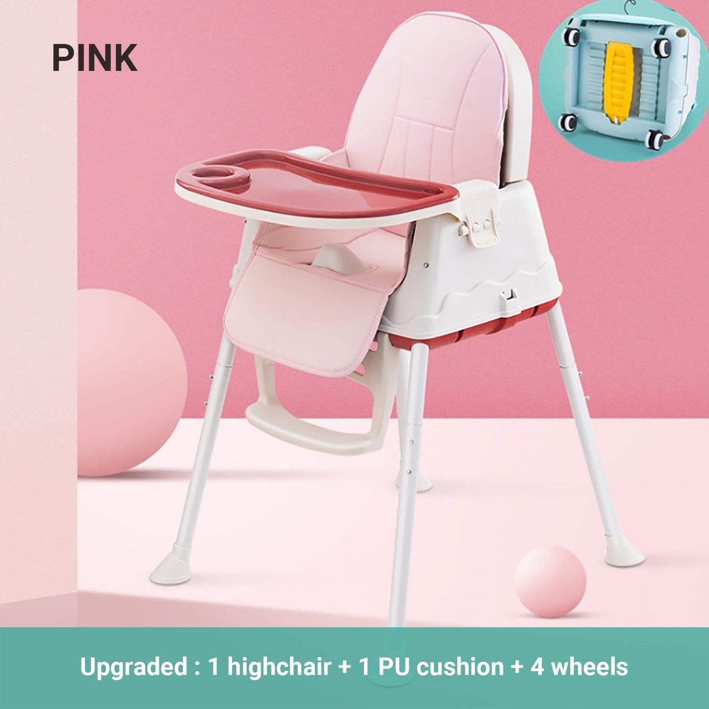 Truboo Baby Highchair Kids Infant Eating Chair Adjustable Portable Dinner Seat