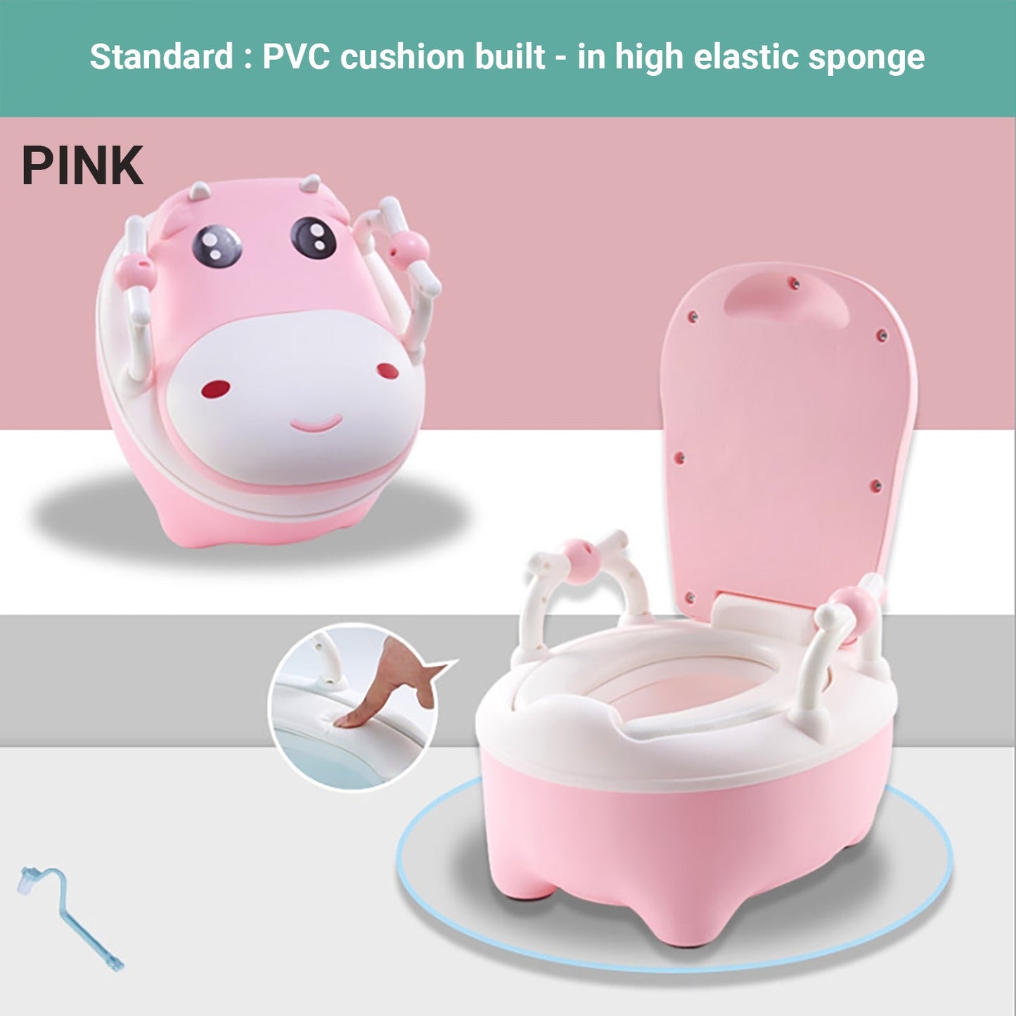 Truboo Kids Toilet Baby Training Potty Closestool Safety Seat Soft PU Trainer