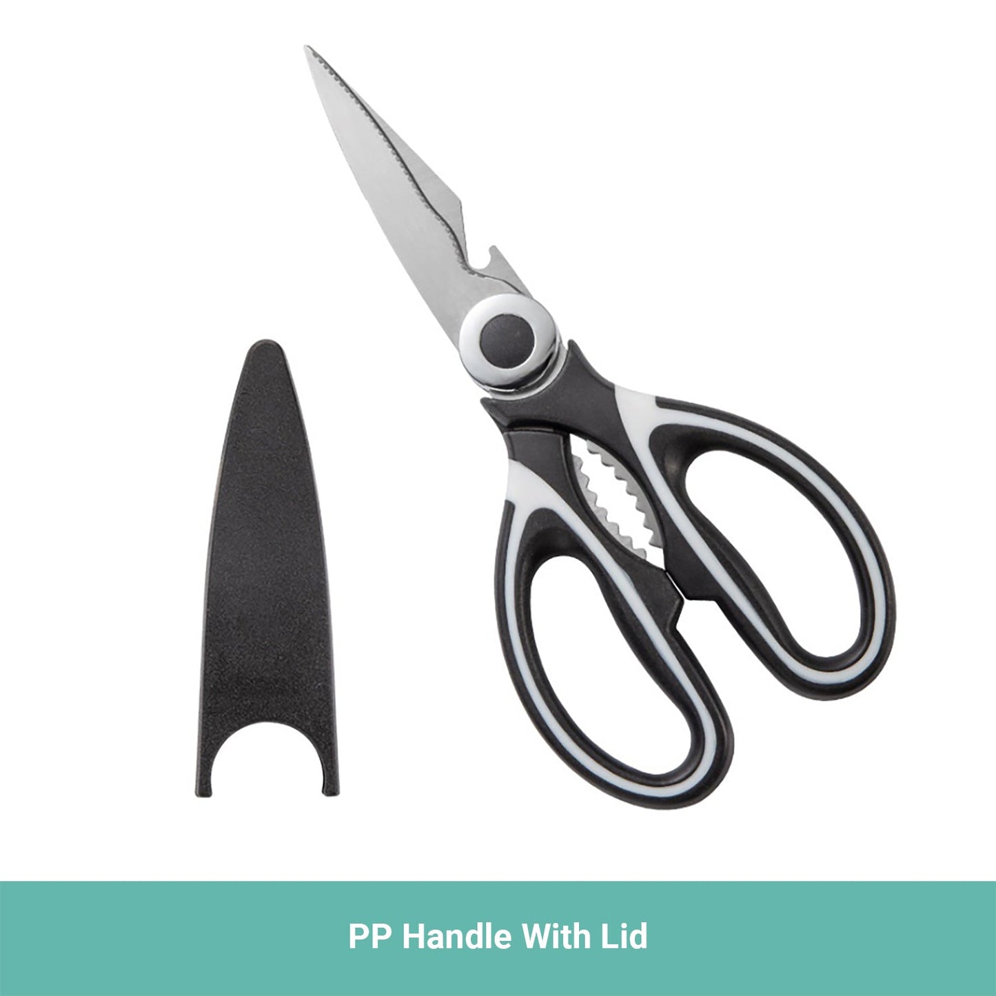 2x Lecluse Kitchen Shears Heavy Duty Scissors Stainless Steel Multi-Purpose Cut