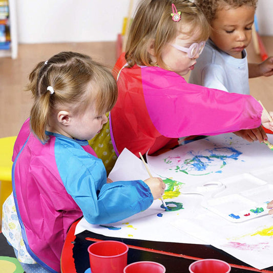 Lineguard Kids Art Aprons Children Craft Smock Sleeved Waterproof Roomy Pockets