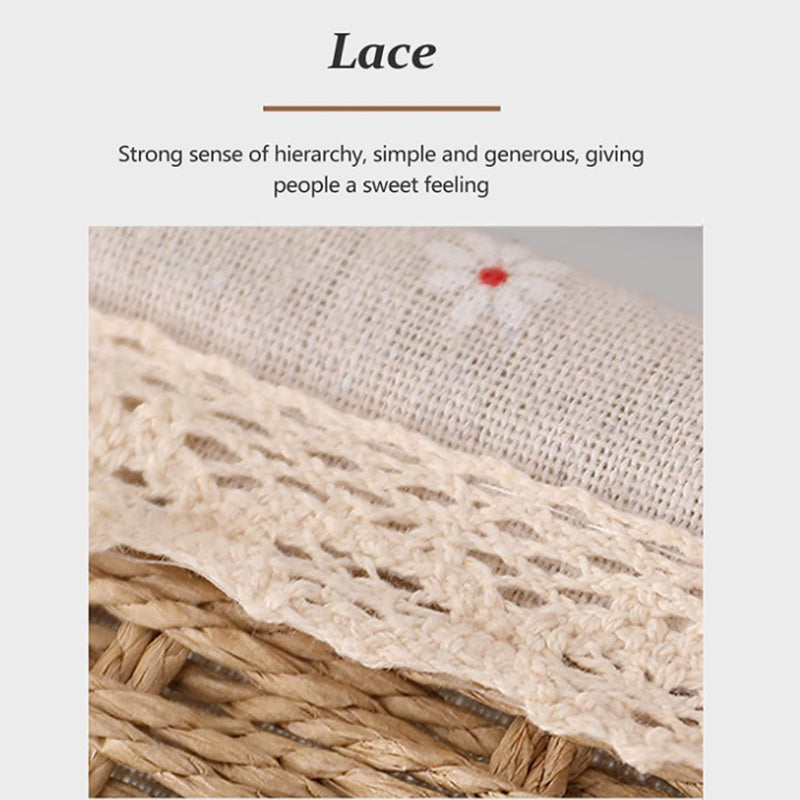Lecluse Handmade Wicker Storage Baskets Woven Decorative Home Storage Bins for C