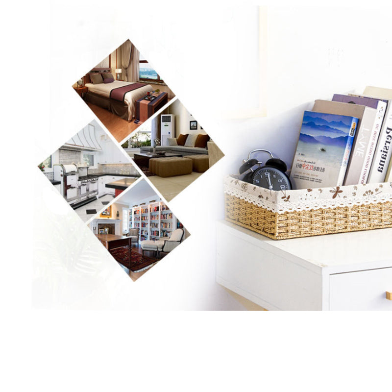 Lecluse Handmade Wicker Storage Baskets Woven Decorative Home Storage Bins for C