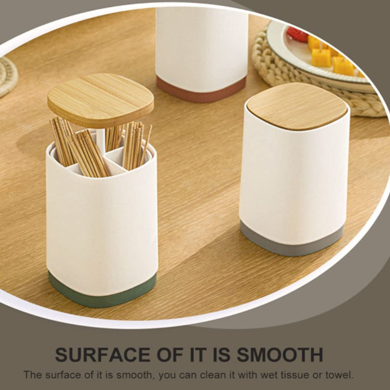 Lecluse Automatic Pop Up Toothpick Box Holder Plastic Toothpick Dispenser Dental