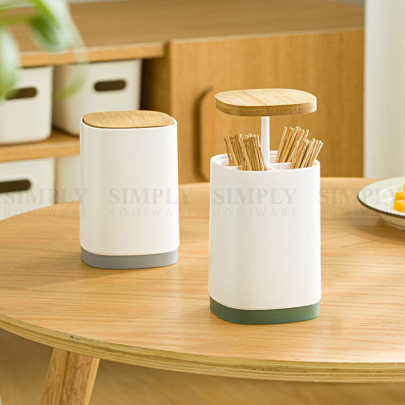Lecluse Automatic Pop Up Toothpick Box Holder Plastic Toothpick Dispenser Dental
