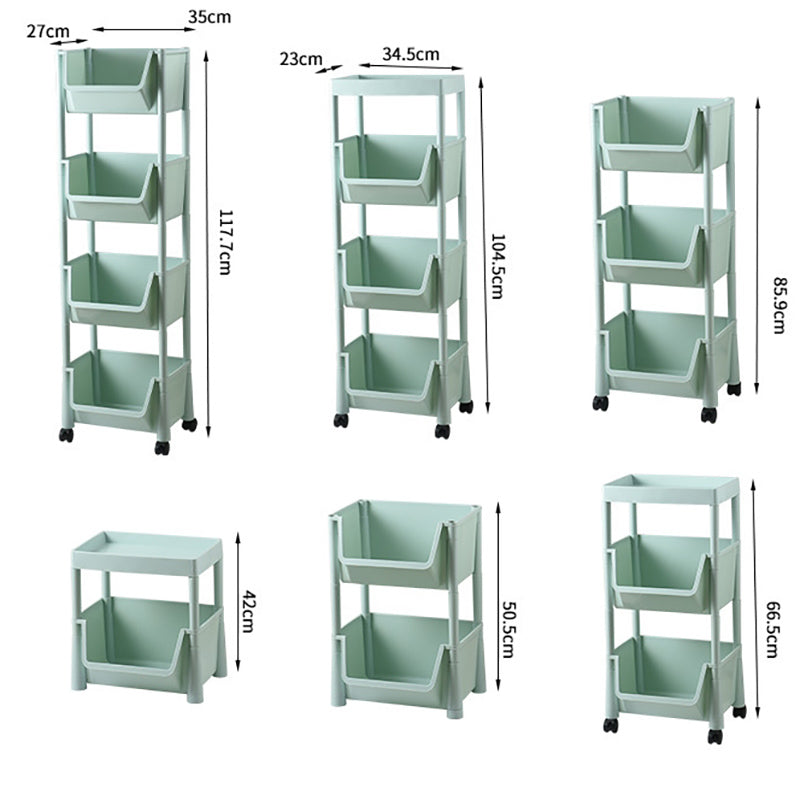 Lecluse Trolley Fruit Vegetable Kitchen Storage Rack Shelf Stand Pantry Trolley
