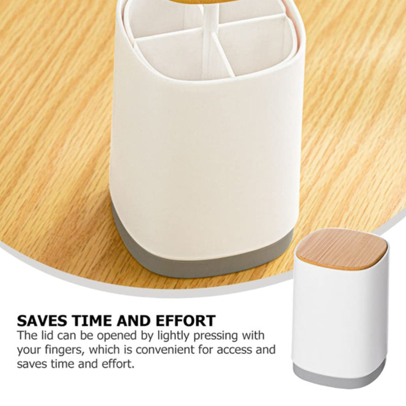 Lecluse Automatic Pop Up Toothpick Box Holder Plastic Toothpick Dispenser Dental