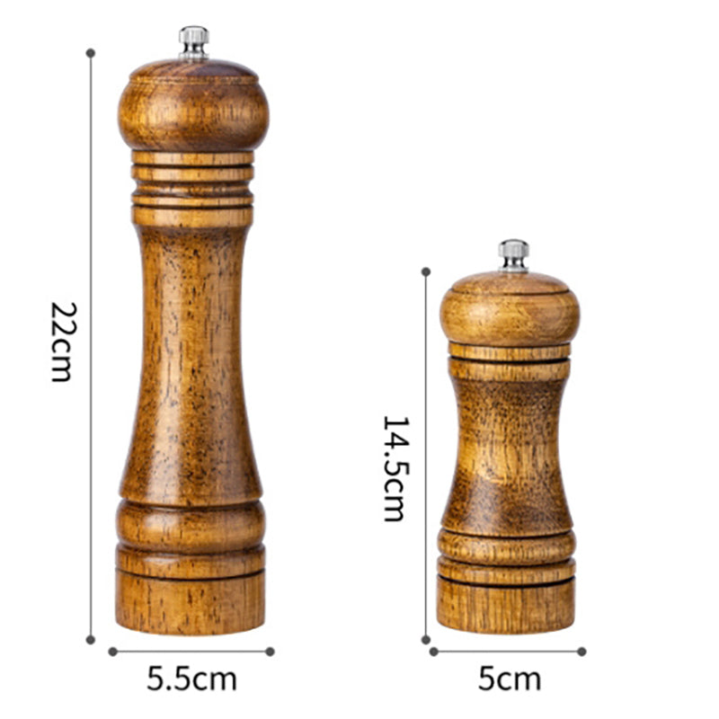 Lecluse Wood Pepper Grinder Pepper Mill Adjustable Coarseness Wooden Pepper mill Ceramic Grinding Mechanism Salt Mill Refillable