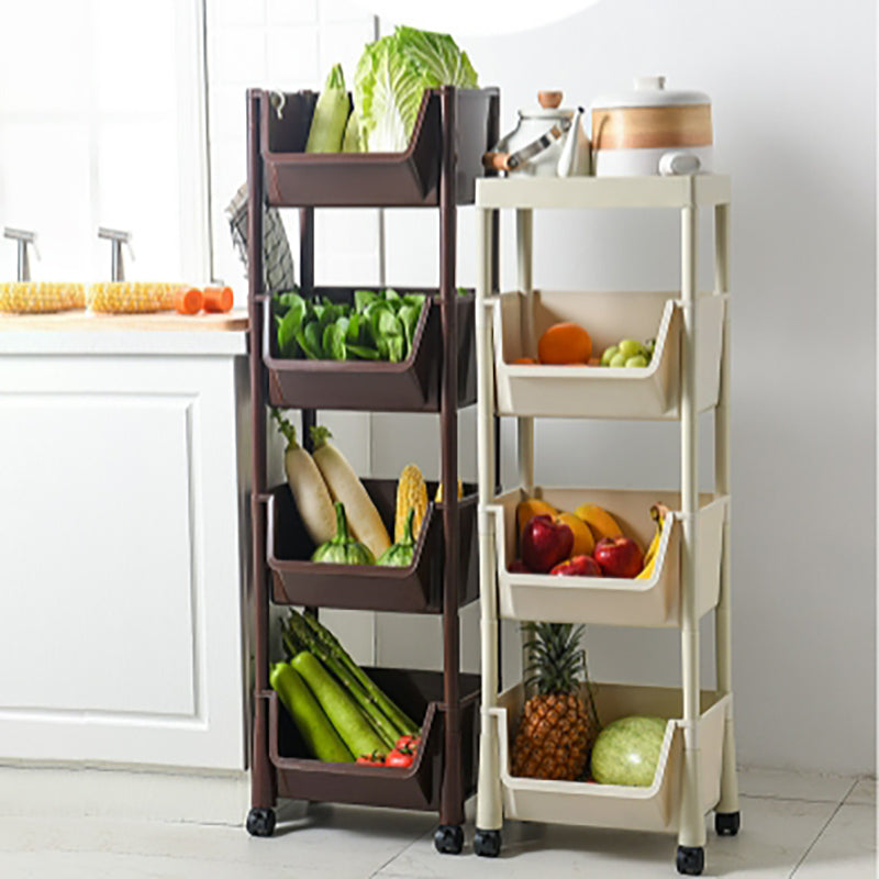 Lecluse Trolley Fruit Vegetable Kitchen Storage Rack Shelf Stand Pantry Trolley