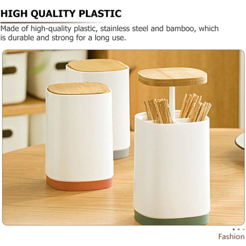 Lecluse Automatic Pop Up Toothpick Box Holder Plastic Toothpick Dispenser Dental