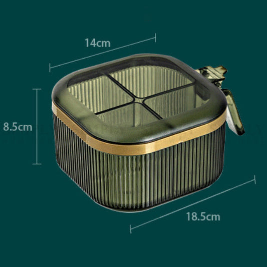 Lecluse Spice Box Set Combination Spice Racks Condiment Spoon 4 Compartments Enc