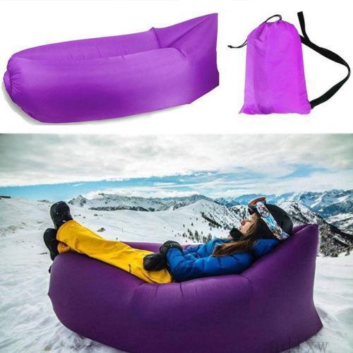 Air Sleeping Bag Lazy Chair Lounge Beach Sofa Bed Inflatable Camping Lounger