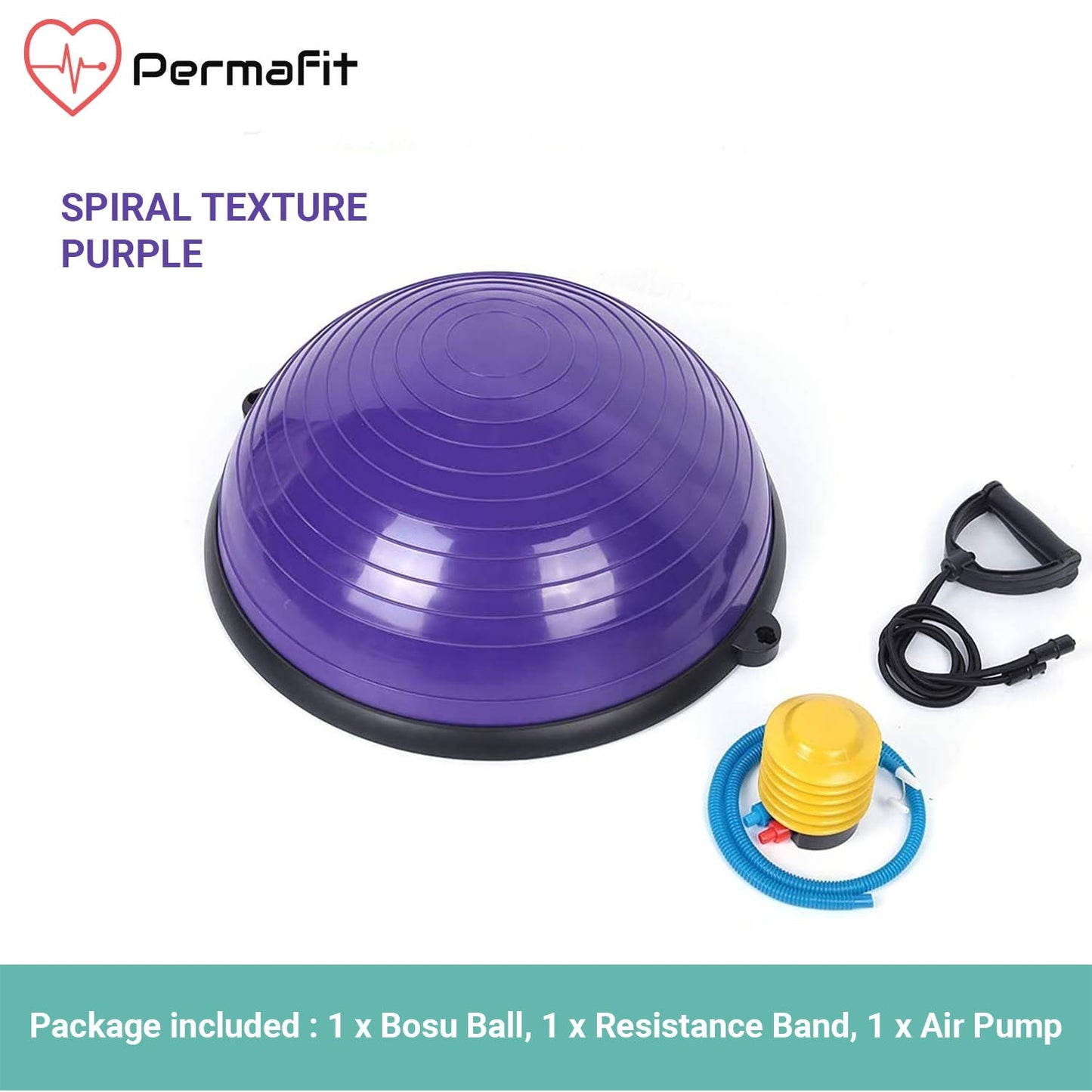 Permafit Yoga Bosu Balance Ball Gym Training Exercise Fitness Core Pilates Half