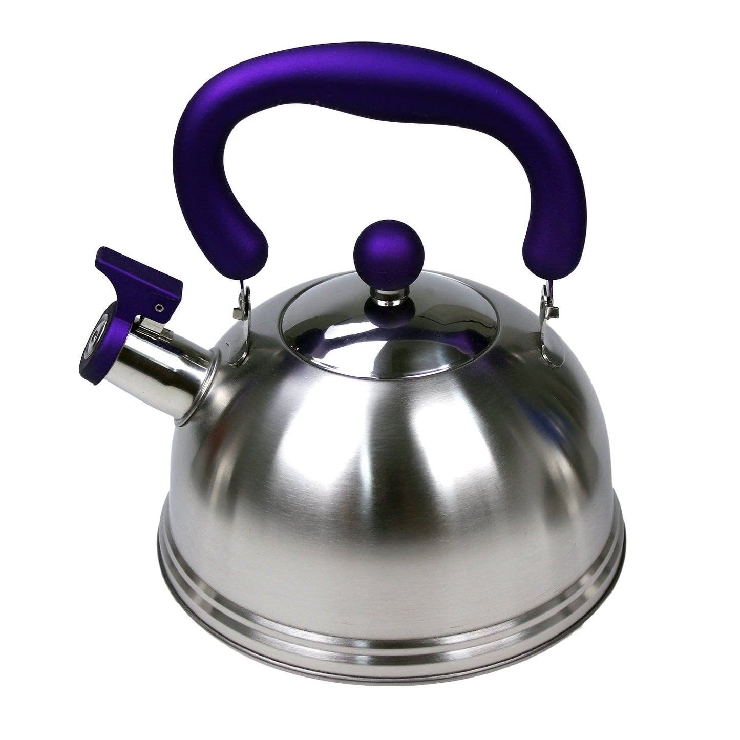 Whistling Kettle Stainless Steel Silver Tea Teapot Camping Stove Top 2.5L Black
