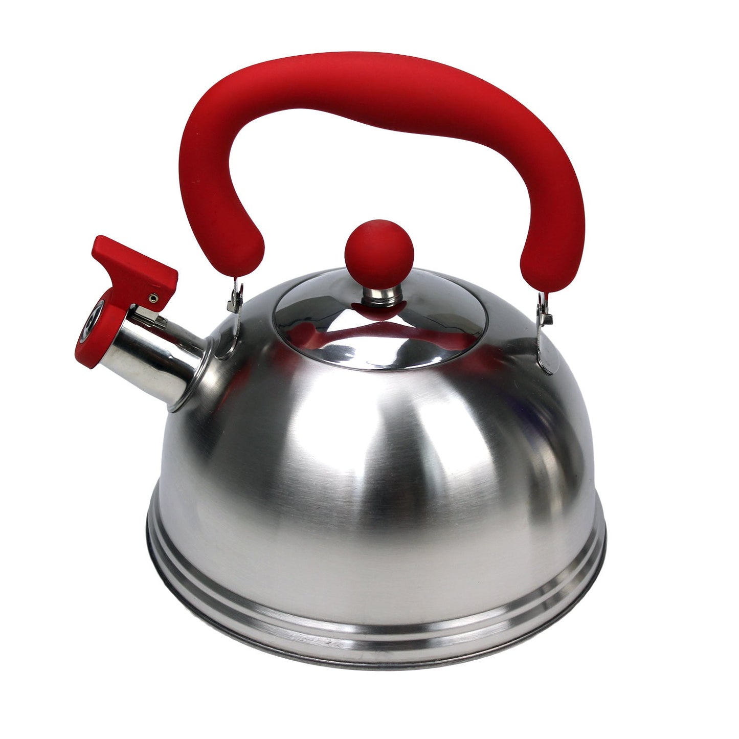 Whistling Kettle Stainless Steel Silver Tea Teapot Camping Stove Top 2.5L Black