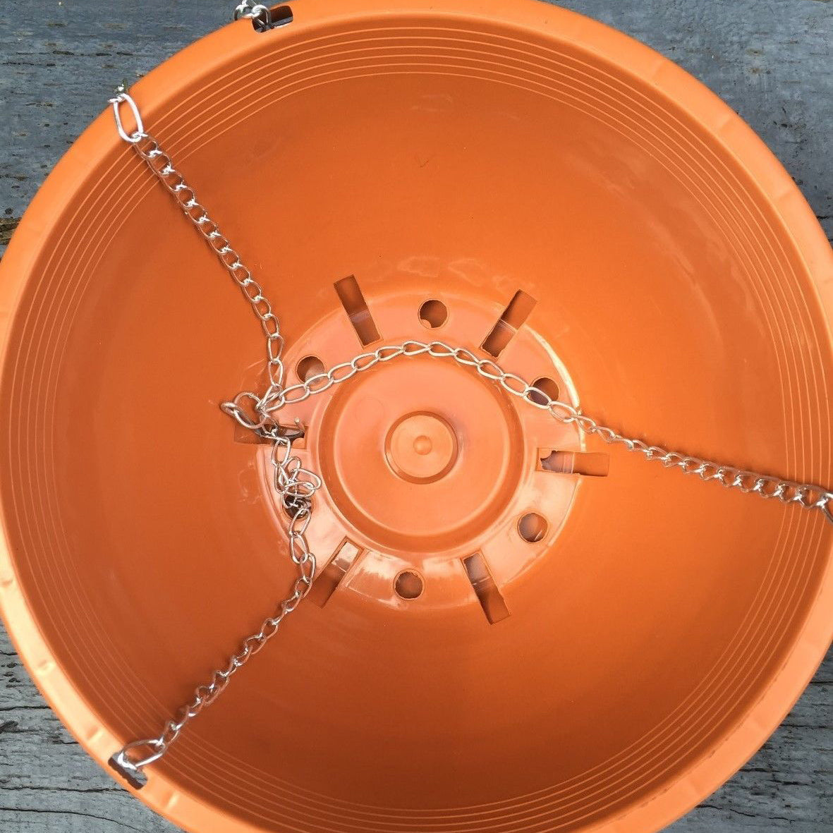 Hanging Flower Pots Bulk Plastic Pot PVC Garden Metal Chain Plant Planter Round