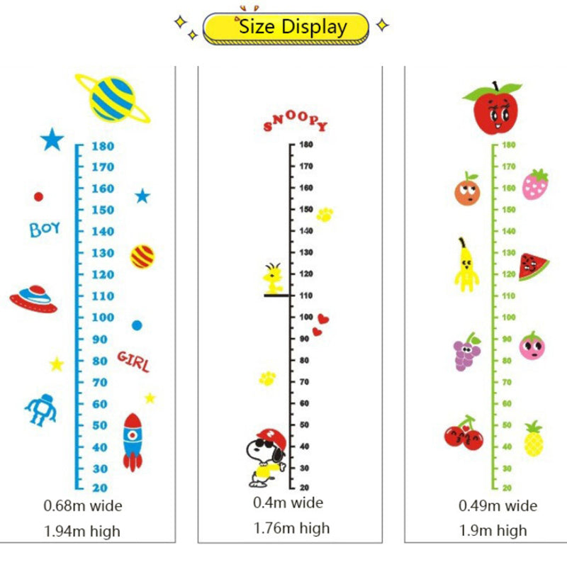 Truboo Height Chart Kids Wall Stickers Kids Measure Growth Wall Decals Removable