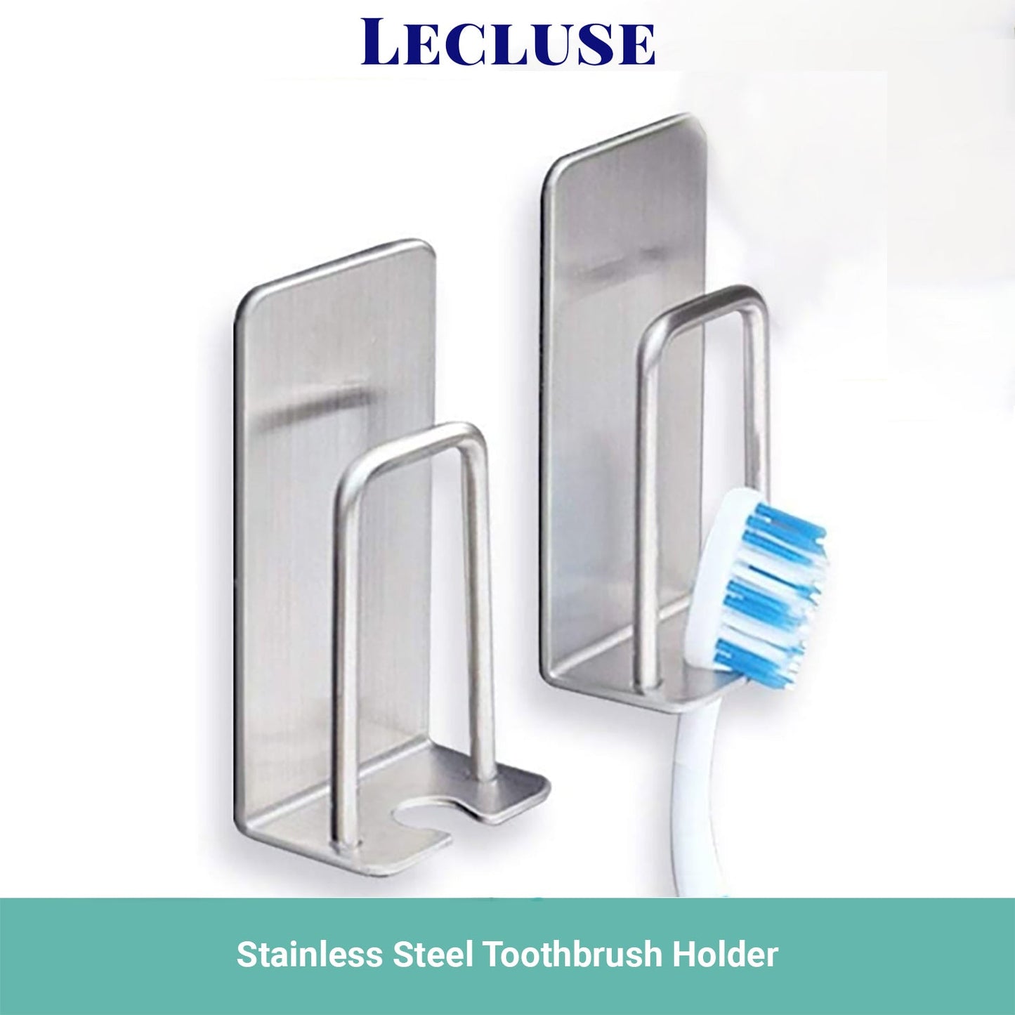 2x Lecluse Toothbrush Holder Bathroom Toothpaste Stand Rack Organizer Electric