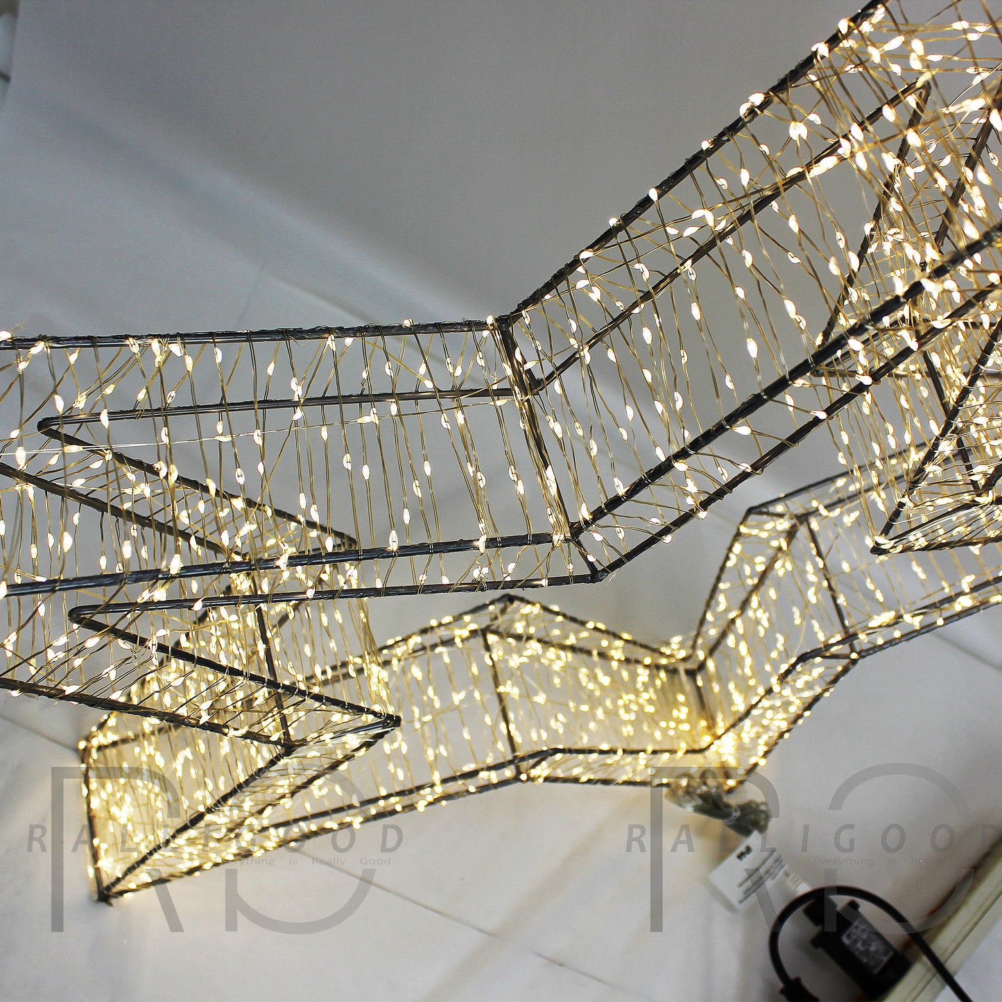 Christmas Star Light 75cm LED Lights Bright Decoration Indoor Warm White Metal