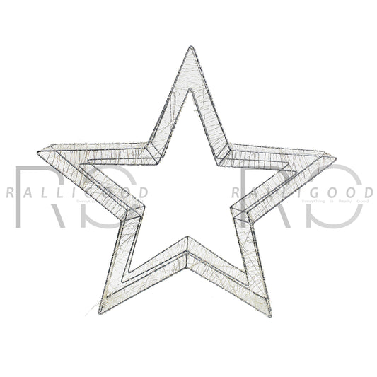 Christmas Star Light 75cm LED Lights Bright Decoration Indoor Warm White Metal