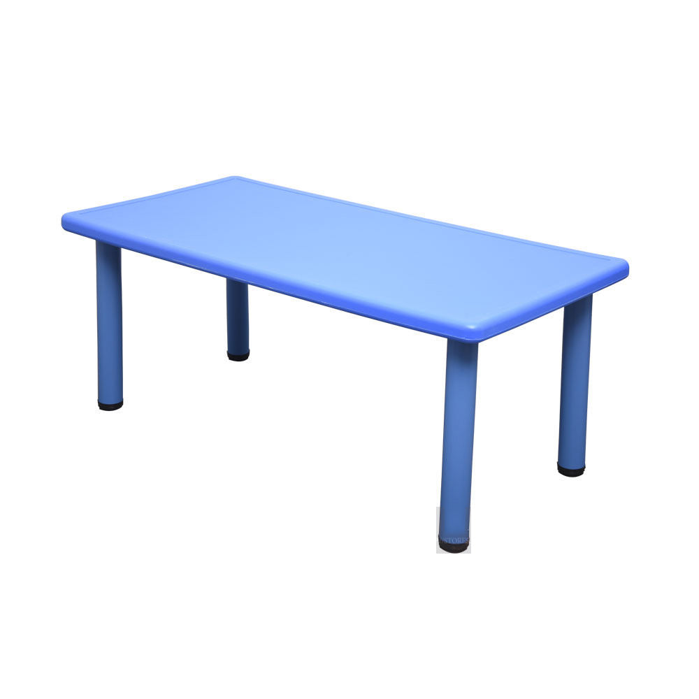 Kids Table Children 6 Chairs Activity Set Large Plastic Play Outdoor Red 120x60