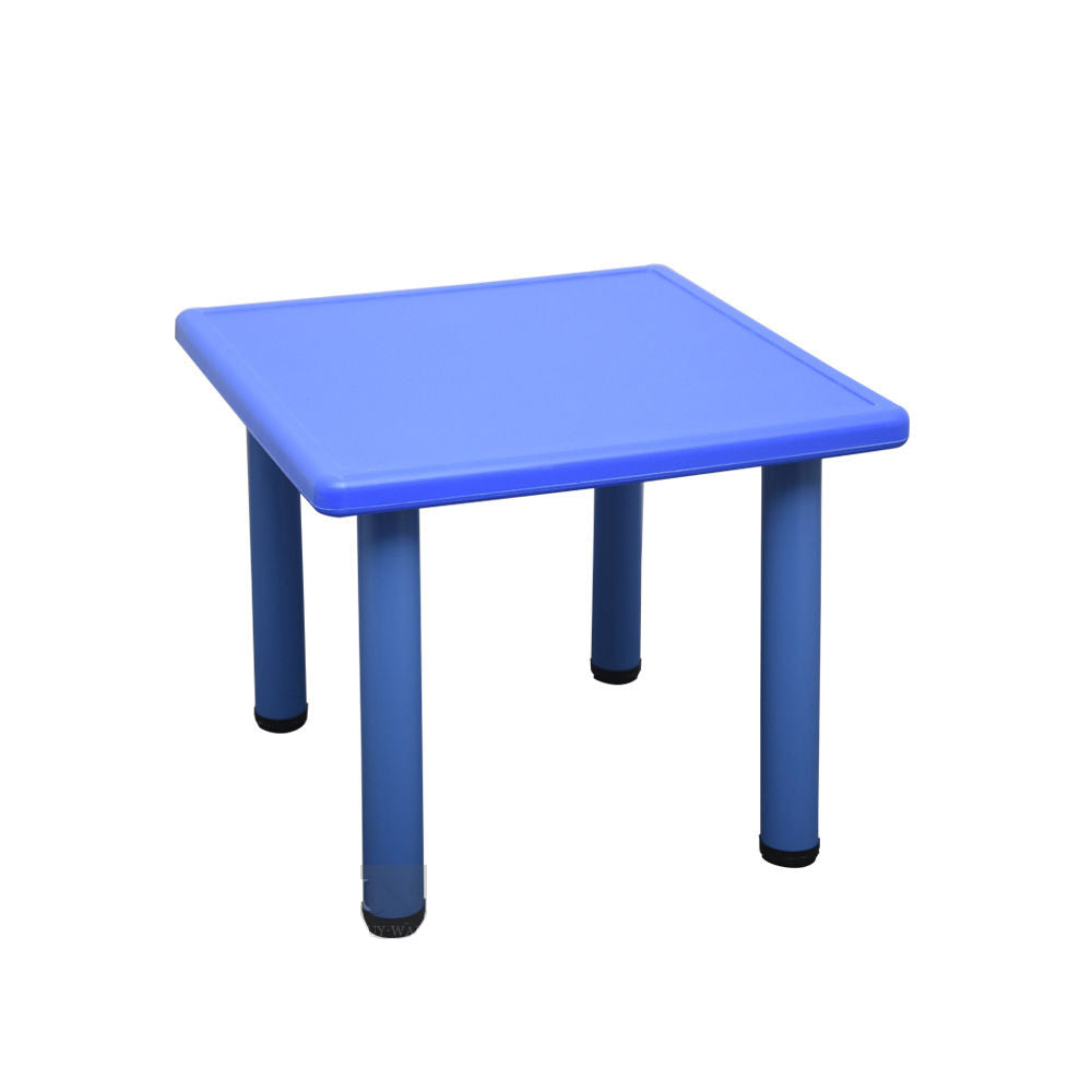 Kids Table Children 4 Chairs Plastic Activity Set Play Outdoor Large Red 60x60cm