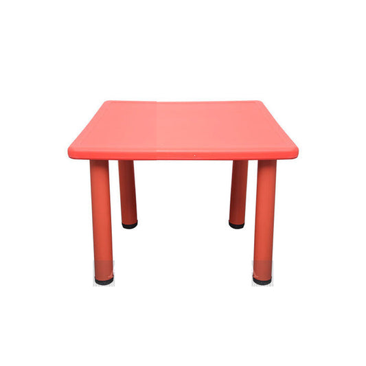 Kids Table Children 4 Chairs Plastic Activity Set Play Outdoor Large Red 60x60cm